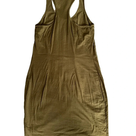 Jennifer Lopez Racer Back Studded Green Tshirtlike Dress Small - Picture 4 of 5